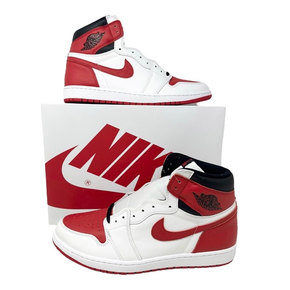 Air Jordan 1 Retro High OG Heritage 555088161 White/University Red/Black Sz 14 - Picture 8 of 9